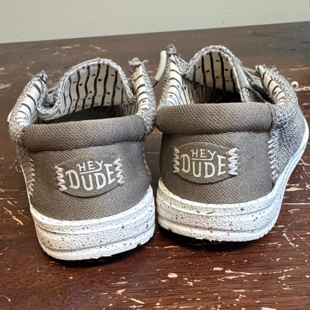 Hey Dude Kids Light Gray Moccasins - Picture 4 of 4